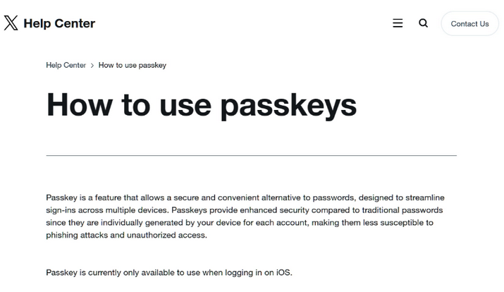 蒲县苹果维修店铺分享iOS用户如何通过通行密钥(Passkey)登录 
