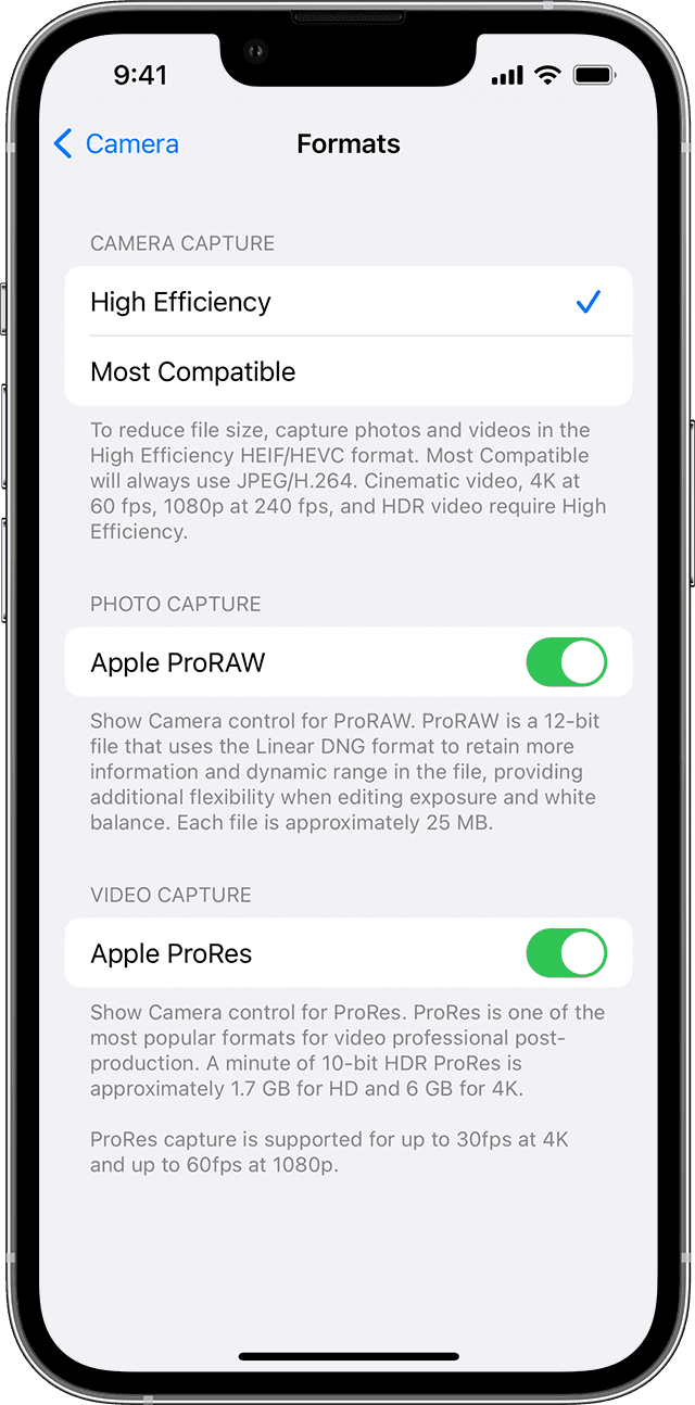 蒲县苹果13维修分享如何在 iPhone 13 Pro 机型中拍摄和管理 ProRes 视频 