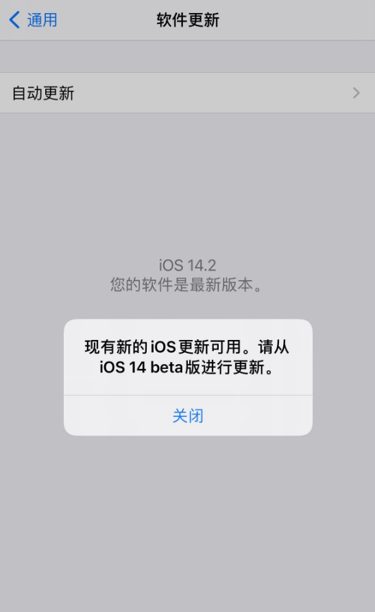 蒲县苹果手机维修分享iOS 14.2 反复出现更新提示，需等待苹果修复 